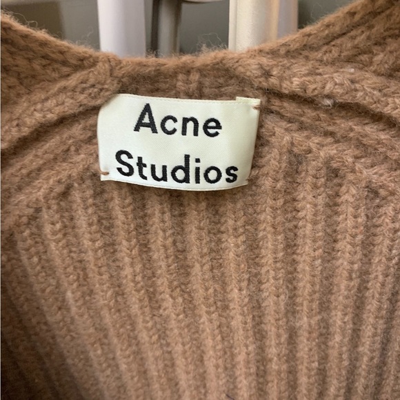 acne studios deborah v-neck wool sweater xxs - Picture 3 of 4